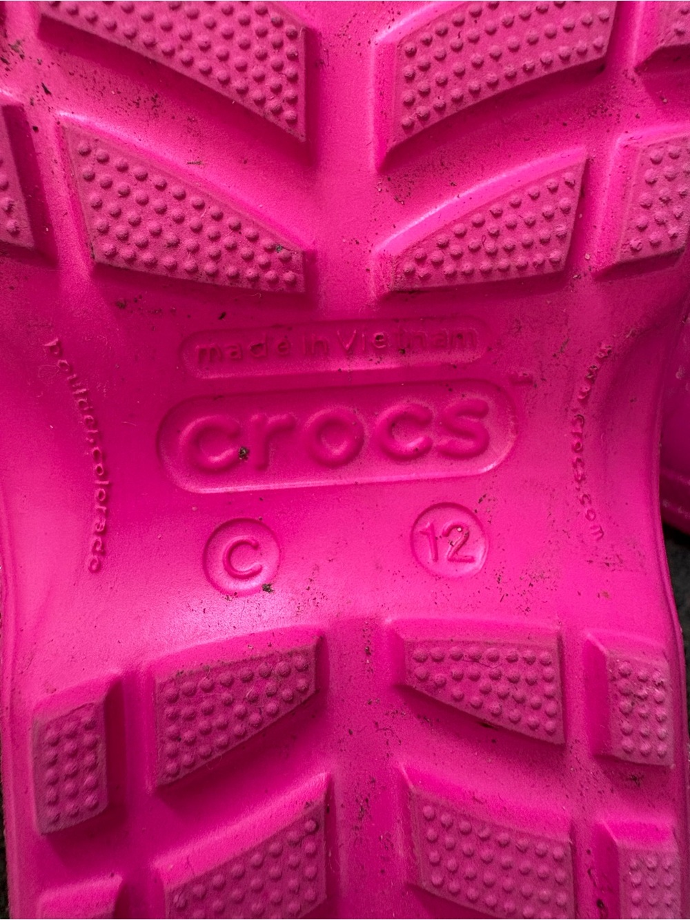 CROCS Kids Hot Pink Glitter Handle Rain Boots - Picture 2 of 2